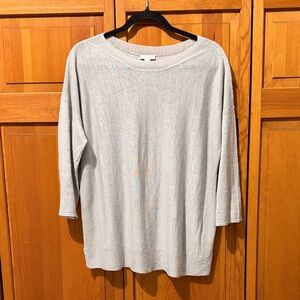 J. Jill Linen Boat Neck 3/4 Sleeve Sweater